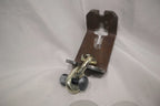 T-post hanger included in the Ring Steel Kit: 1/2-inch AR500 with Grade 70 chain and black Grade 8 bolt