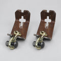 T-Post Target Hanger 2-Pack: two 1/2″ AR500 hangers, each with Grade 70 chain and black Grade 8 bolt